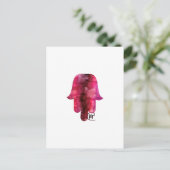 Wine Stain Hamsa Postkarte (Stehend Vorderseite)