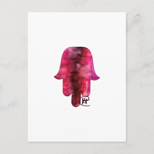 Wine Stain Hamsa Postkarte (Vorderseite)
