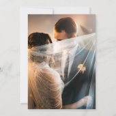 Wine String Lights Wedding Foto Dankeskarte (Rückseite)