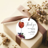 WIne Tasting Brautparty Danke Geschenkanhänger