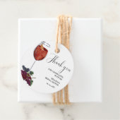 WIne Tasting Brautparty Danke Geschenkanhänger (Beispiel)