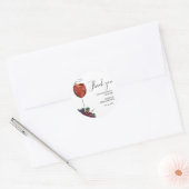 WIne Tasting Brautparty Danke Runder Aufkleber (Umschlag)