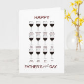Wine tasting funny Father's Day card Karte (Gelbe Blume)