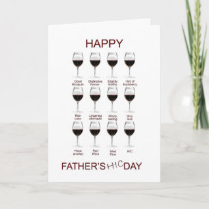 Wine tasting funny Father's Day card Karte