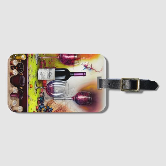 Wine tasting in der Fattoria Moncucchetto Gepäckanhänger (Vorderseite (Horizontal))