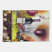 Wine tasting in der Fattoria Moncucchetto Geschirrtuch (Horizontal)