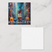 Wine tasting in der Fattoria Moncucchetto Quadratische Visitenkarte (Vorne/Hinten)