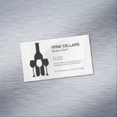 Wine Tasting Logo | Bottle | Glasses Magnetische Visitenkarte (Beispiel)
