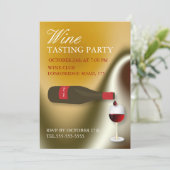 Wine testing party einladung (Stehend Vorderseite)