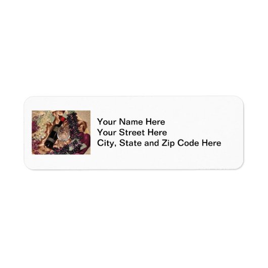 Wine Theme Address Labels (Vorne)