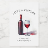 Wine Theme Party Weinetikett (Einzelnes Label)