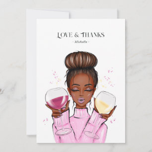 Wine Themed Dankeskarte
