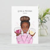 Wine Themed Dankeskarte (Stehend Vorderseite)