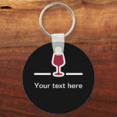 Wine Themed Message Keychains Schlüsselanhänger (Vorderseite)