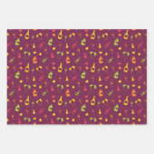 Wine Themed Patterns Geschenkpapier Set (Vorderseite)