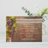 Wine Themed Post Hochzeit nur Einladung (Stehend Vorderseite)