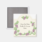 Wine Themed Save the Date Magnete Magnet (Vorderseite/Rückseite)
