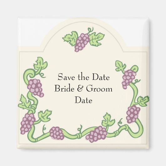 Wine Themed Save the Date Magnete Magnet (Vorne)