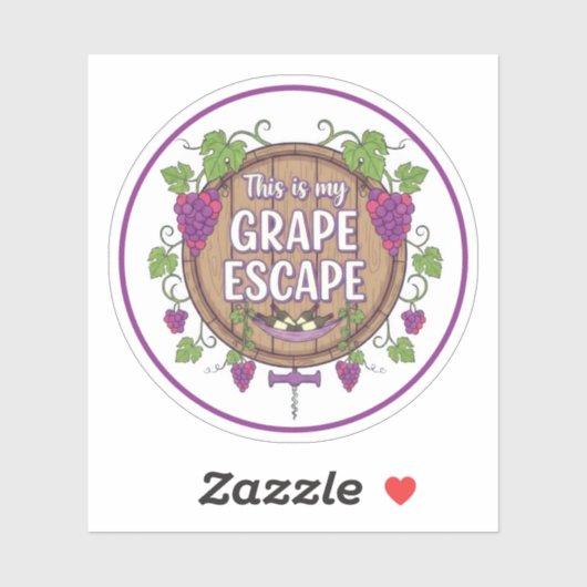 Wine Time Aufkleber (Blatt)