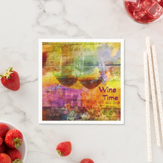 Wine Time Cocktail Napkins Serviette (Beispiel)