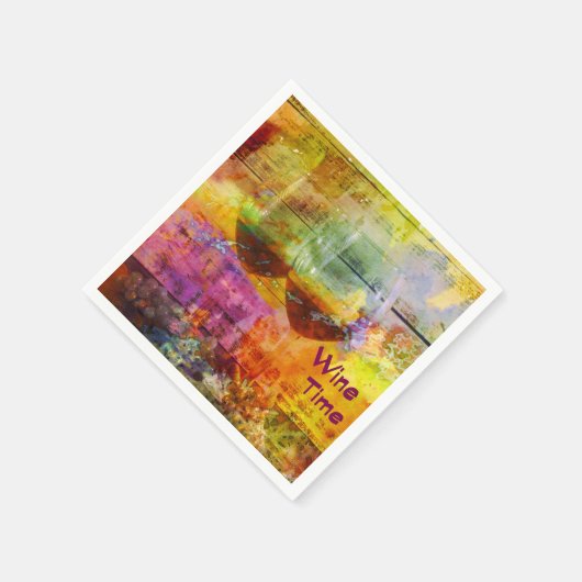 Wine Time Cocktail Napkins Serviette (Ecke)