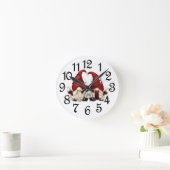 Wine Time Gnomes Runde Wanduhr (Zuhause)