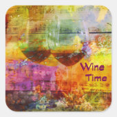 Wine Time Marbled Stickers (Vorderseite)