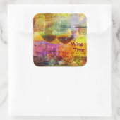 Wine Time Marbled Stickers (Tasche)