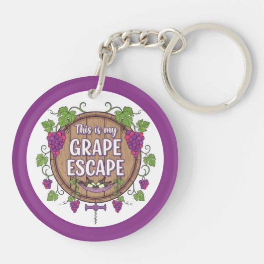 Wine Time Schlüsselanhänger (Rückseite)