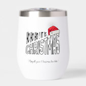 Wine Tumbler : It's Christmas (white) (Vorderseite)