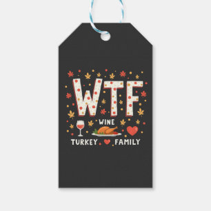 WIne Turkey Family Funny Erntedank Geschenkanhänger