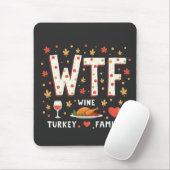 WIne Turkey Family Funny Erntedank Mousepad (Mit Mouse)