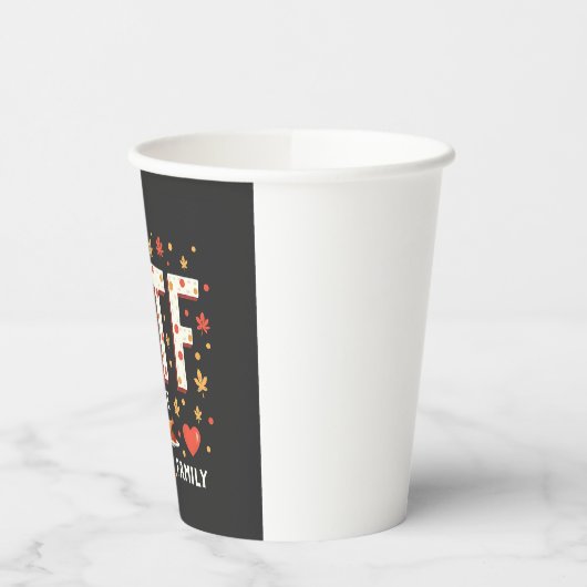 WIne Turkey Family Funny Erntedank Pappbecher (Links)