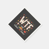 WIne Turkey Family Funny Erntedank Serviette (Ecke)