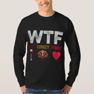 Wine Turkey Family Funny Ugly Sweater Weihnachten T-Shirt