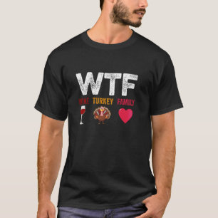 Wine Turkey Family Funny Ugly Sweater Weihnachten T-Shirt