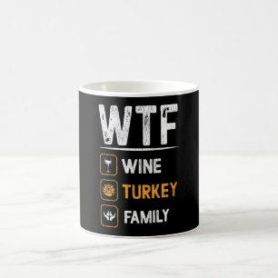 Wine Turkey Thanksgiving Family Mom Matching Wine Kaffeetasse