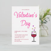 Wine Valentine's Day Party Folieneinladung (Stehend vorne)