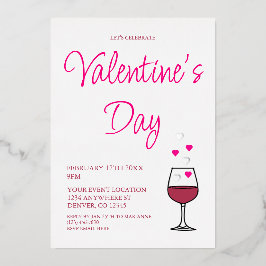 Wine Valentine's Day Party Folieneinladung