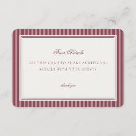 Wine Vineyard Club Old Money Details Card Insert