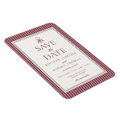 Wine Vineyard Club Old Money Striped Save the Date Magnet (Rechte Seite)