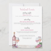 Wine Vino Before Vows Junggeselinnen-Abschied Einladung (Rückseite)