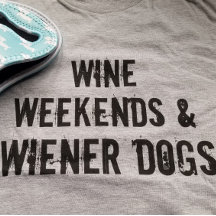 Wine Weekends & Dackel Dogs Bella Leinwand Shirt