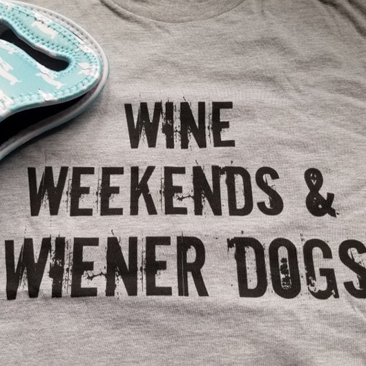 Wine Weekends & Dackel Dogs Bella Leinwand Shirt