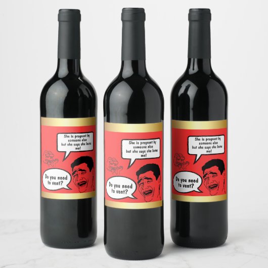 Wine & Whine: Custom Labels for Your Drama-Filled  Weinetikett (Flaschen)