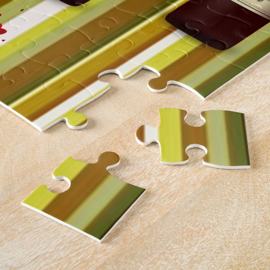 Wine White Teddy Bear Jigsaw Puzzle (Seite)