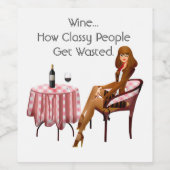 Wine, wie klassische Leute lustig werden Weinetikett (Einzelnes Label)