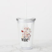 Wine Word Cloud Design Acrylic Tumblers Acryltrinkbecher (Vorderseite)