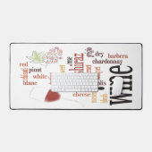Wine Word Cloud Design Desk Mat Schreibtischunterlage (Tastatur & Maus)