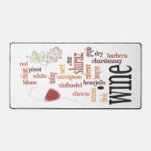 Wine Word Cloud Design Desk Mat Schreibtischunterlage (Vorderseite)